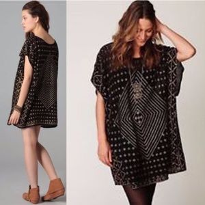 Free People Black and Gold Knit Tunic